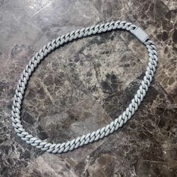 moissanite silver chain 