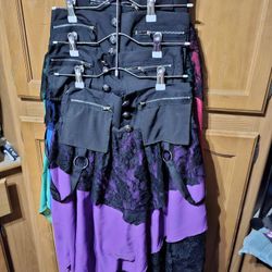 Retro Gothic Victoria Renaissance Pirate Lace Skirt