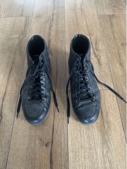 Black Gucci supreme high top sneakers