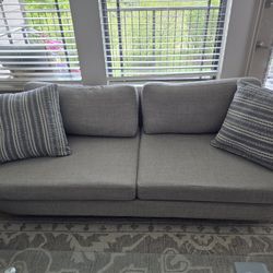 Three-seater furniture, fabric, good condition, used 