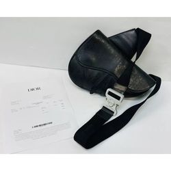 Christian Dior Saddle Crossbody Bag Oblique Galaxy Leather AUTHENTIC!