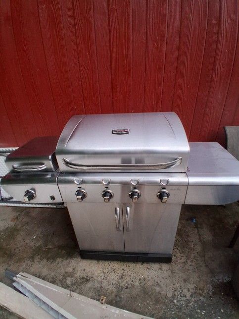 Used Maby 6 Times Like New Gas Grill Comercial Grade Stainless Side Cooker