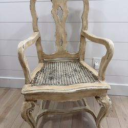 Rustic Vintage Hand painted solid chair 