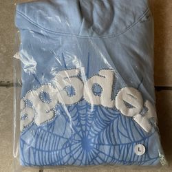 Sky Blue Sp5der Hoodie Size L