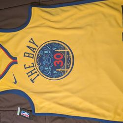 Nike Golden State Warriors #30 Steph Curry "The Bay" Swingman Jersey SZ 52/XL