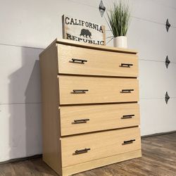 HUGE Modern 4-Drawer Dresser w/ New Black Knobs (2 Available)