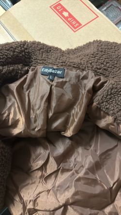 Long teddy trench coat