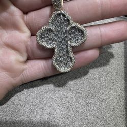 14k 3ct Diamond Cross 