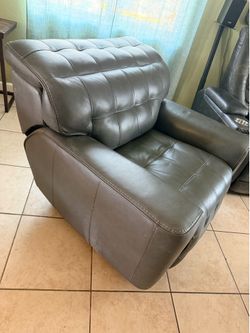 Cosmo Leather P2 Zero Gravity Recliner Dark Gray
