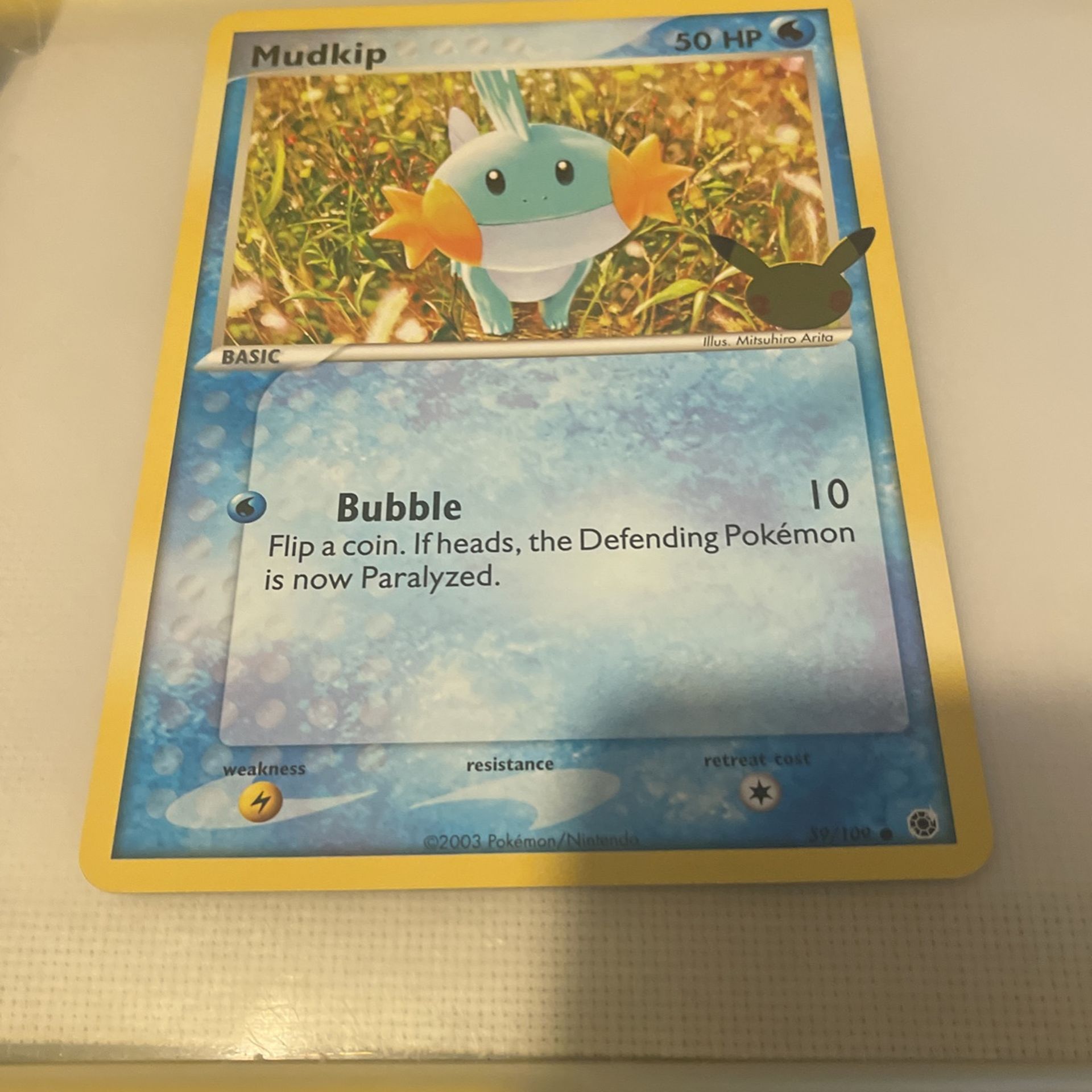 Pokémon Mudkip 59/109, Torchic 74/109, Treecko 76/109, Jumbo Set of 3 Cards