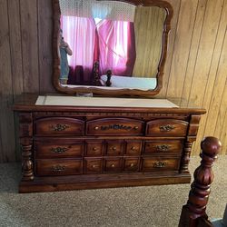 Solid Oak Antique Bedroom Set