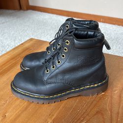 Dr Martens Leather Black Boots - Y3 Women’s Size 5