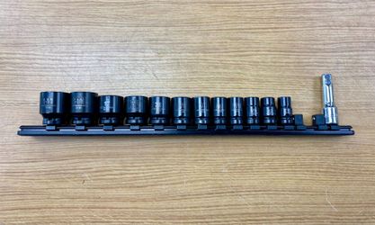 Pittsburgh Pro CR-MO SAE Impact Socket Set 1/2" Drive 7/16-1 1/8 w/ Adapter