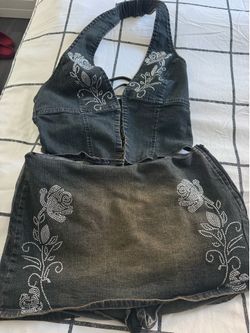 Two Piece Set Dark Rose Denim