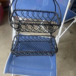 2 Tier Wire Fruit Basket 