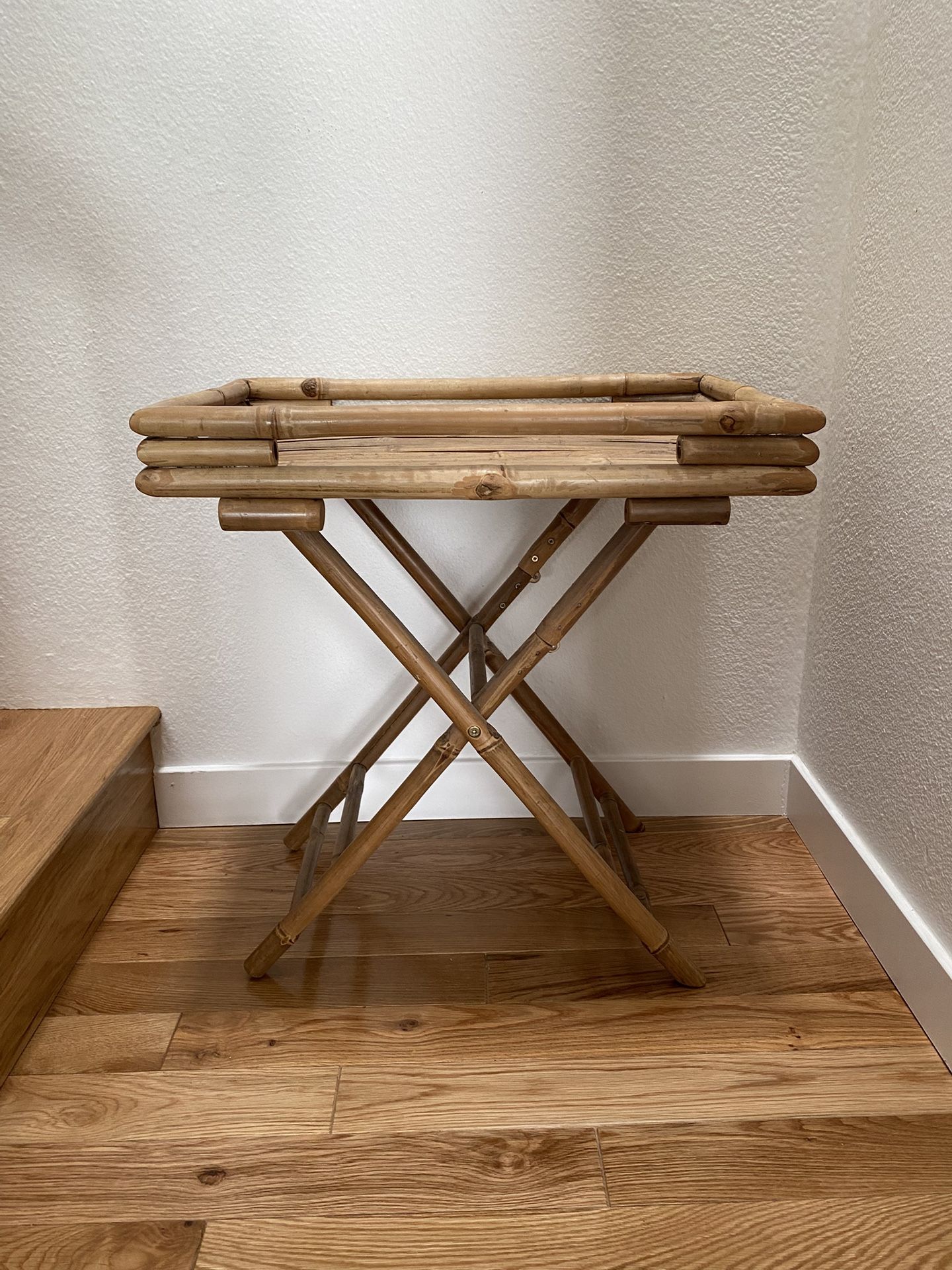 Collapsible Rattan Table