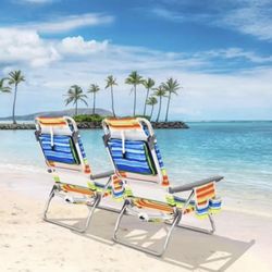 Beach Chairs, Backpack Camping Chair with Armrest For Sale $50.00 50%+ OFF Retail $115.99 NEW IN BOX