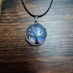 Opalite Tree Of Life Gemstone Necklace