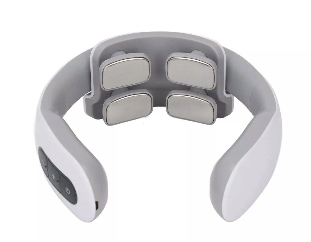 Electric Pulse Neck Massager Adjustable Multi Functional Portable 4 Head Kneading Pulse Shoulder Massager