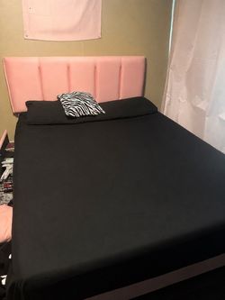 Pink full size bed frame