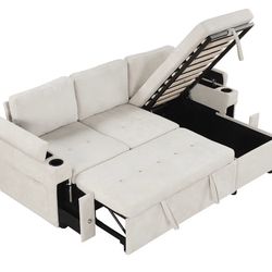 Beige Sleeper Sofa