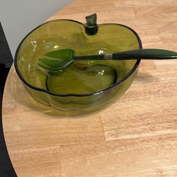 Large Salad Bowl And Fork