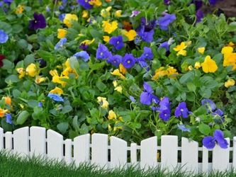 Dimex 2 boxesWhite Plastic Picket Fence Garden Edging