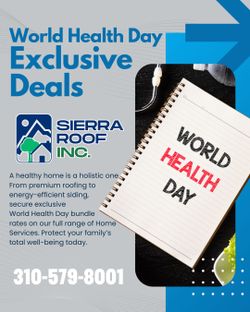 Brand New Roof | Get Qualified for our World Health Day Exclusive Deal!