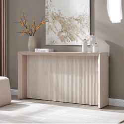 56" Wide Alder White Console Table, New in Box
