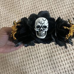 Black Roses & Skull Headbands 