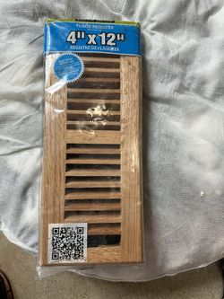 4x12 Floor Register Oak 