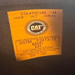CAT RUBBER BOOTS Size 8