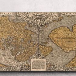 NEW! Vintage World Map Canvas Wall Art Decal Large Size Stretched Antique Piri Reis World Map Print