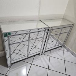2 Mirrored Night Stands