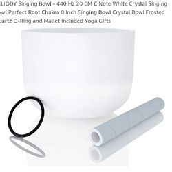 440hz Crystal Quartz Singing Bowl - Sound Bath Meditation - New