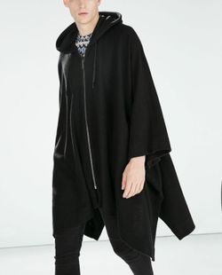 Zara Mens Dark Poncho