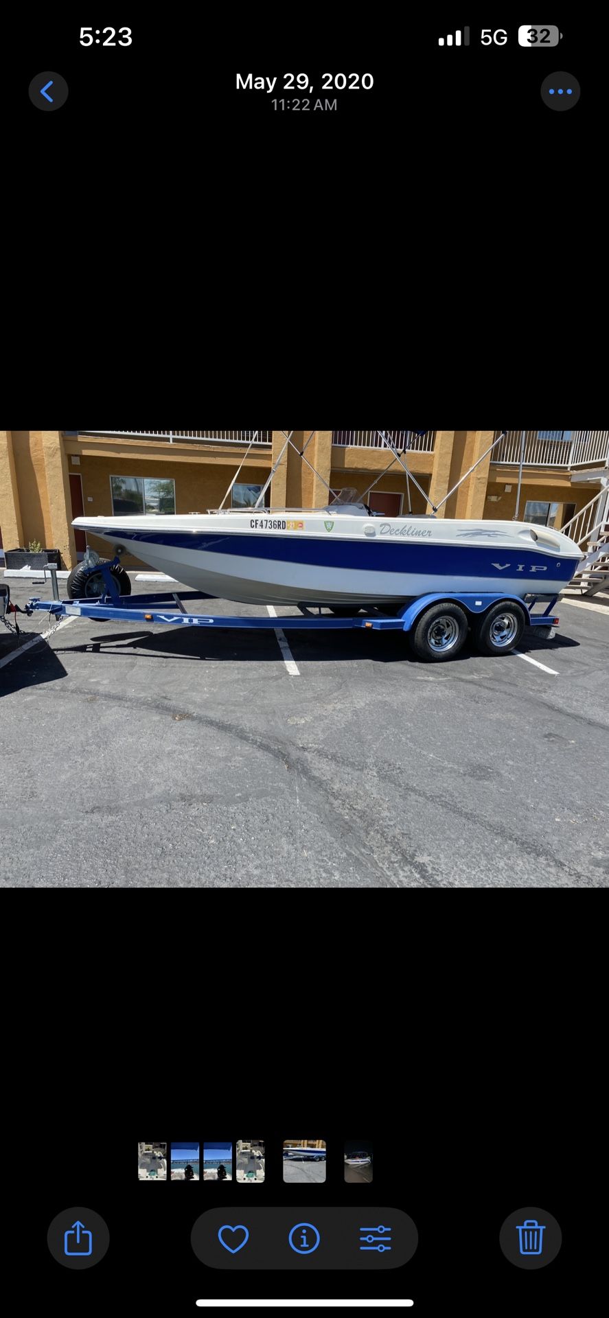 2004 Vip 19ft deck liner