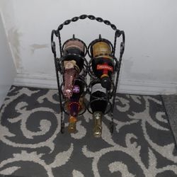 6 Wine Or Bottle Steel Booze Rack