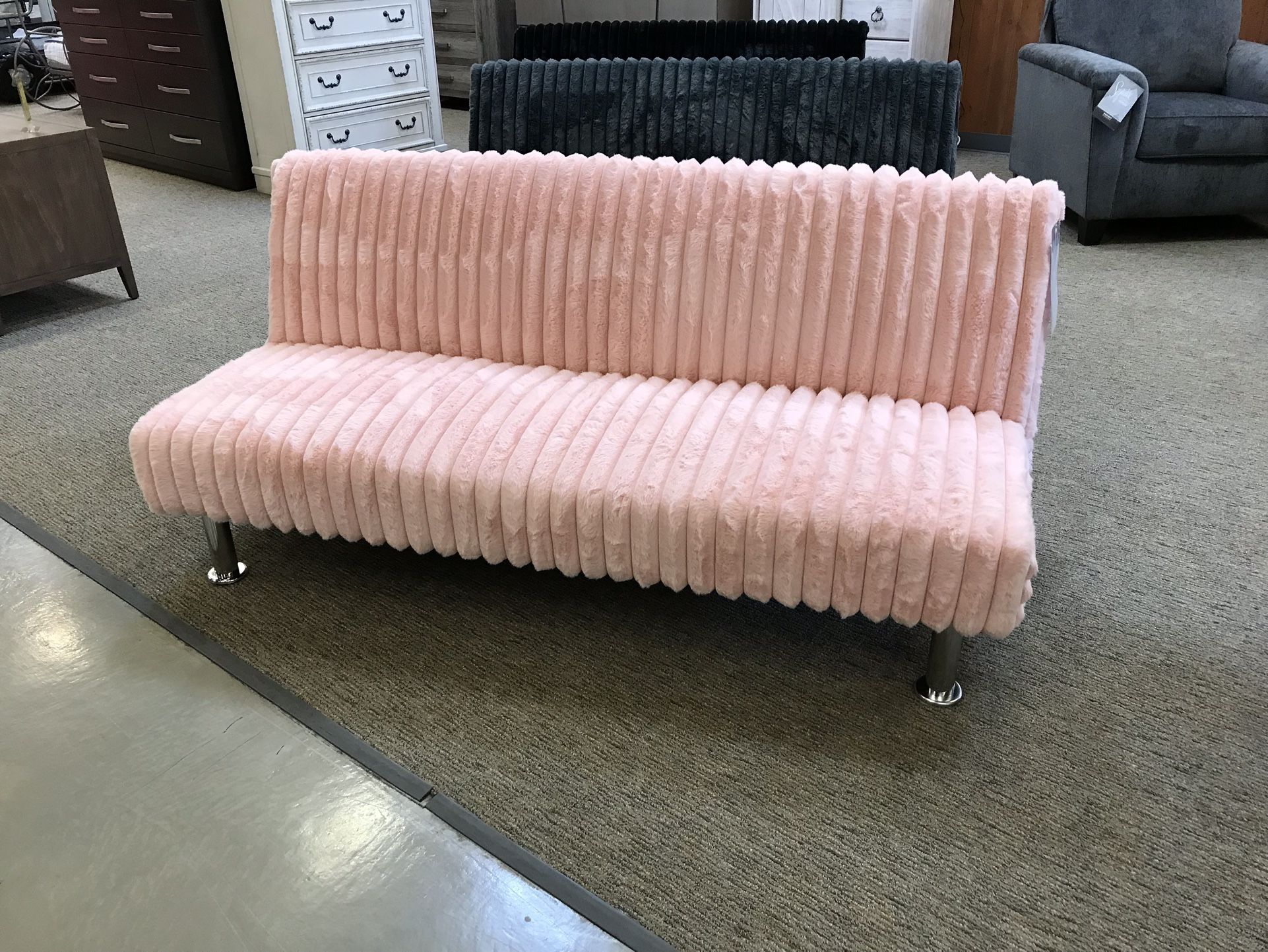 Pink Corduroy Comfy Futon
