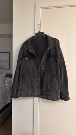 Gray Jean jacket unisex