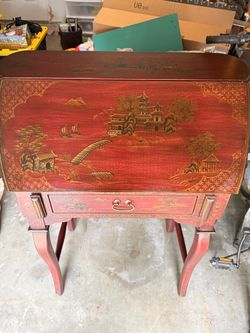 Wooden Chinese Secretary Desk