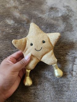 Jellycat Amuseable Gold Star Shimmer Metallic Plush Stuffed Toy Retired
