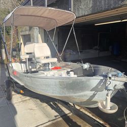 12’ alum Boat W/ Trailer, Outboard, Garmin