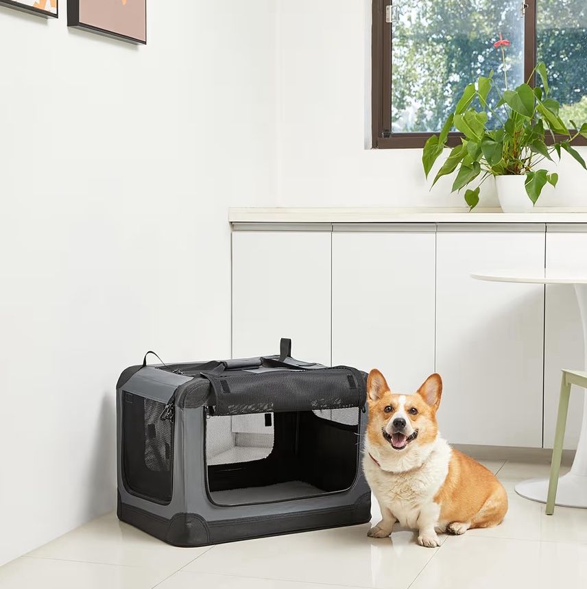 Portable Soft-Sided Folding Travel Crate Kennel