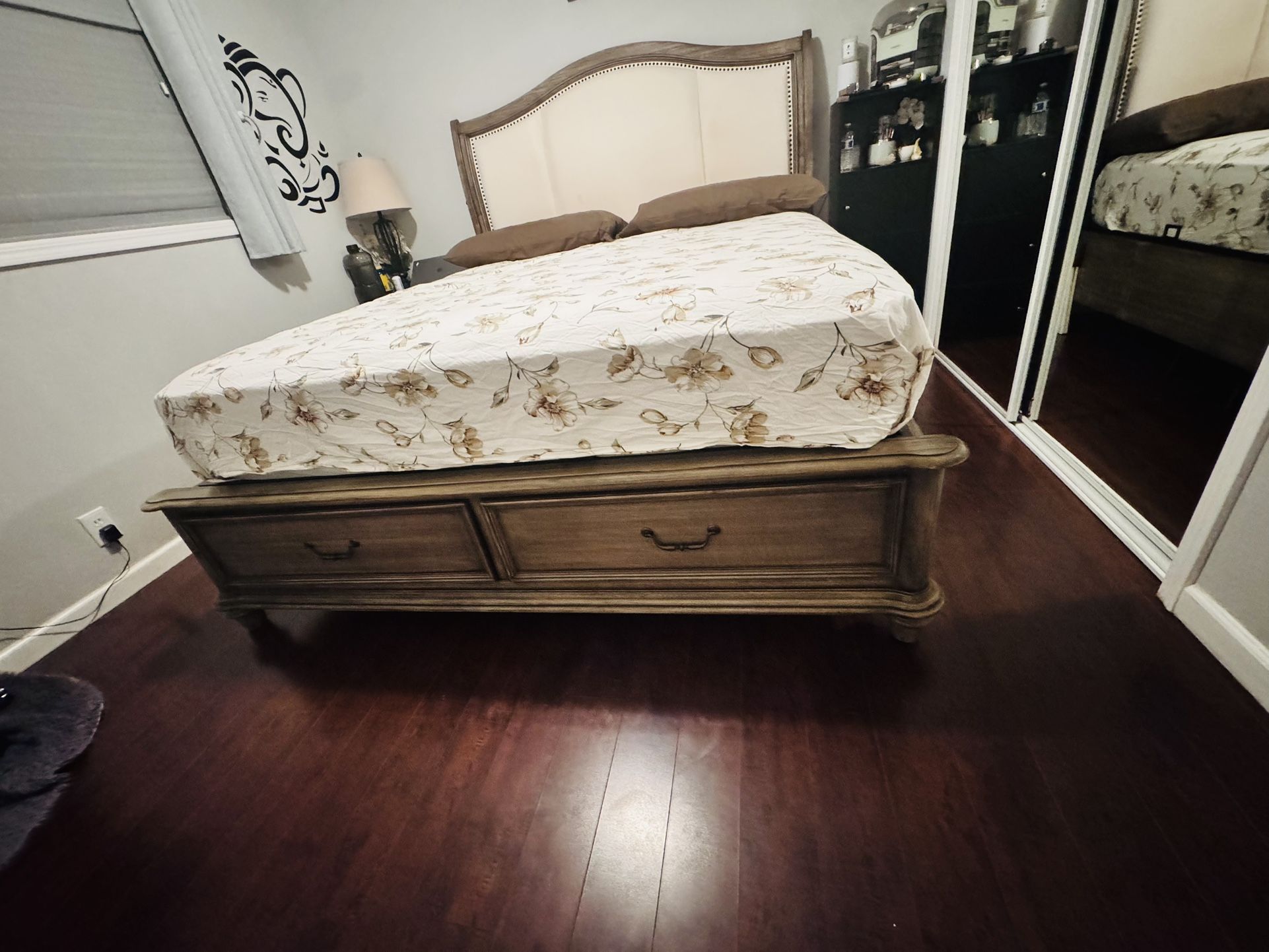 Cal Kind Bed Frame With Two Storage 