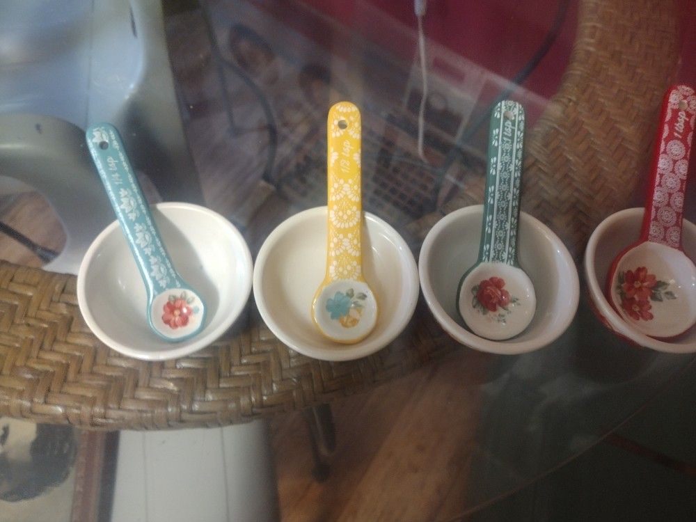 Pioneer Woman Measuring Spoon And Dish