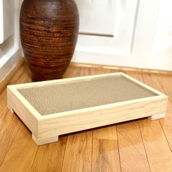 Handmade Wooden Cat Scratcher 