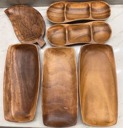 New Assorted Wood Serving Trays - Clean & Unused. Priced 4 Fast Sale!