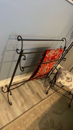 Wrought Iron Blanket Rack Stand