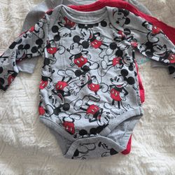 Mickey 3 Pc Onesie Set